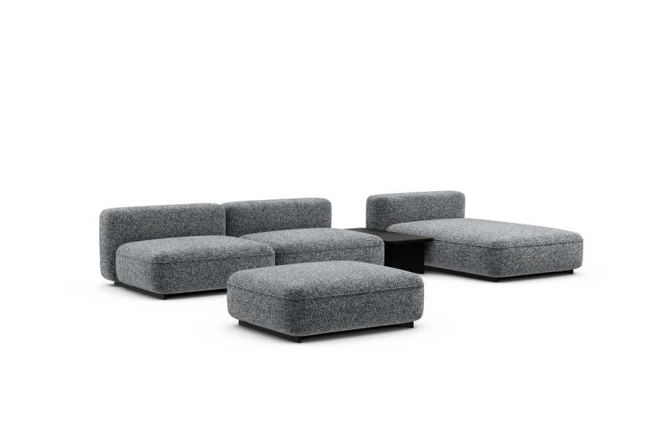 Moodu corner sofa by Mitto in Corbett 78, prerendered by Ar-range.